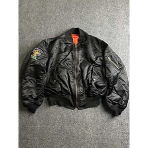 Mens USAF MA-1 Flight Bomber Jacket Reversible Made in USA, Size XL